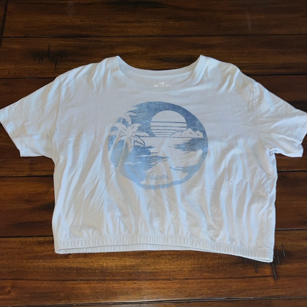 hollister blue/purple beach sunset tee shirt size medium